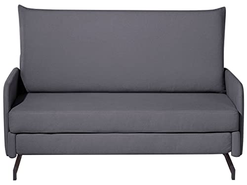 Lcoho Schlafsofa Grau - Verstellbare Rückenlehne, Getränkehalter, 136cm, 150kg Tragkraft