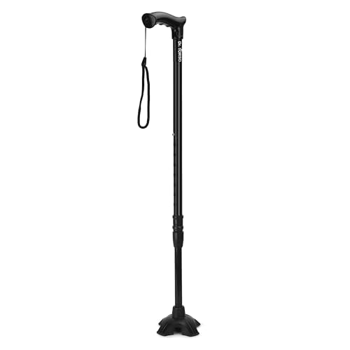 Strong Walking Stick with Adjustable Height, Mild-Steel Body, Lig...