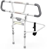 Packve Foldable Bed Rails for Elderly Adults Safety - Bed Side Assist Rail for Seniors with Extendable Guard Rails, Adjustable Height Bedrails for Queen King Full Size Bed