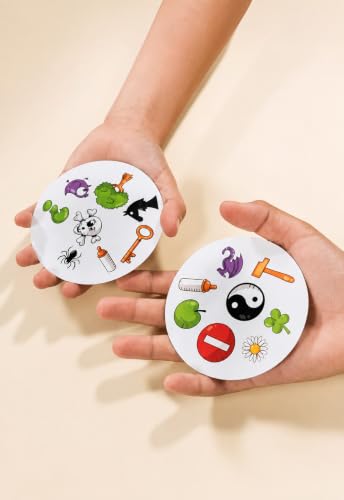 Image of DOBBLES Classic Card Game | Fast-Paced Matching & Observation Family Game | 55 Circular Cards | 5 Mini Games in 1 | Brain Training, Travel Game for Kids & Adults | Ages 6+ | 2-8 Players