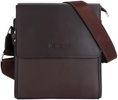 Leathario Men's Leather Shoulder Bag Crossbody Bag For Men Small Messenger For Work Business Satchel Travel