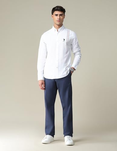Image of U.S. POLO ASSN. Regular Fit Shirts for Men - 100% Cotton, Full Sleeve Mens Casual Shirts