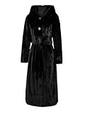 pellicce di visone nero cappotto Design unico: cardigan da donna in pelliccia sintetica a maniche lunghe con risvolto aperto sul davanti, tinta unita, vestibilità comoda. Morbido, largo, lunghezza sopra il ginocchio, ti fa sembrare più sottile, più alta, sexy. Morbido tessuto in pile Sherpa, offre comfort e calore, può essere indossato durante le stagioni primaverili, autunnali e invernali