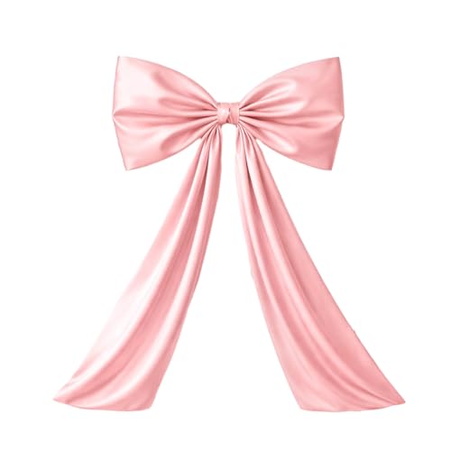 Pink Large Bow Decor Big Bow Coquette Birthday Decoration for Room Giant Satin Ribbon Tie for Party Backdrop Wedding Bridal Shower Valentine's Day Wall Hanging Decor (24 x 36 Inches)