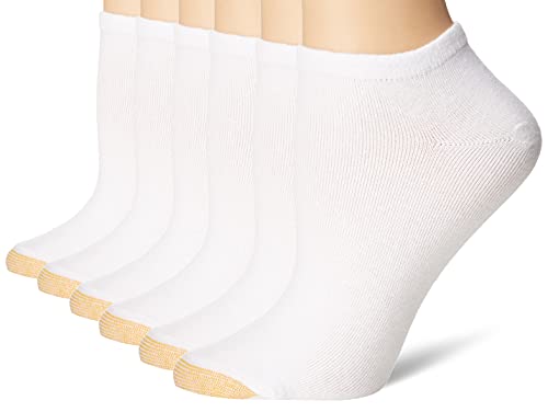 Gold toe women's jersey liner socks, 6-pairs, white, medium