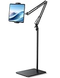 Lamicall Tablet Floor Stand, Tablet Holder - [59” Height Adjustable] Metal Flexible Arm iPad Stand, 5lb Heavy Duty Base Bed Mount for iPad Pro 12.9, 11, 10.5, 9.7, Air, mini 7 6 5 4, 4.7”-13” Devices
