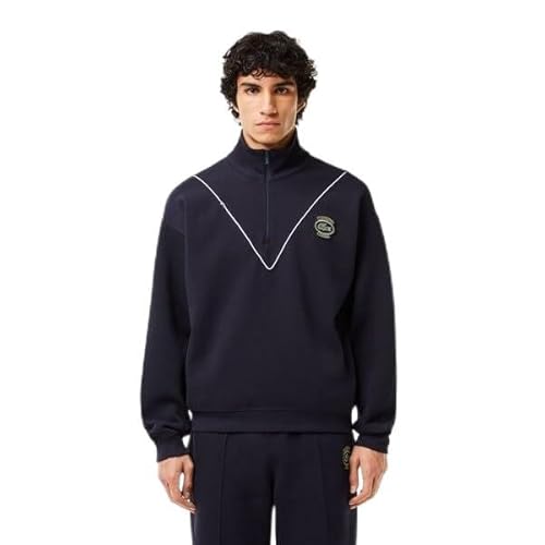 [ラコステ] ダブルフェイス鹿の子ハーフジップジャケット トレーナー ダークネイビー 4(日本サイズL)