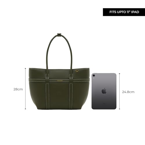 Image of Miraggio Julia 14 Inch Laptop Tote Bag For Women Office Use | Office Tote Bag With Padded Laptop Sleeve And Zipper Closure | Stylish Totes