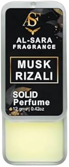 Solid Perfume for Men & Women | Alcohol-Free, Non-Greasy, Long-Lasting Natural Fragrance | Portable & Travel-Friendly Cologne (Musk Rizali)