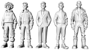 MRY-SFW XJTR160069 1/160 High Detail Male Character Set 3D Printed Unpainted Model Anime Collectible 1set image 5