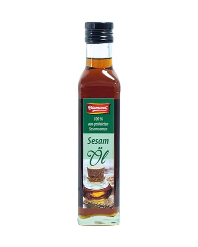 DIAMOND Sesamöl aus 100% gerösteten Sesamsamen ein kulinarischer Genuss mit nussigem Aroma - 1 x 250 ml