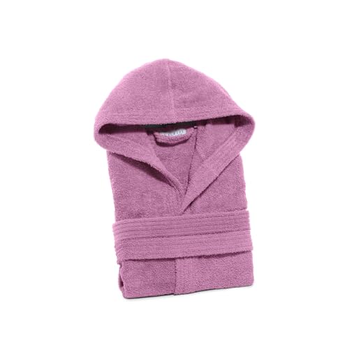 Accappatoio in Cotone con Cappuccio Arcobaleno Caleffi Ciclamino/XL / XXL