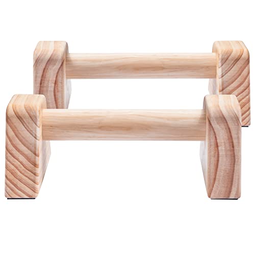 RAMASS Fitness Push Up Handles, Wooden Mini Parallettes for Gymnastics & Calisthenics – Solid Wood Construction for Superior Grip – Perfect Size for Home & Travel – Includes 1 Pair of Push Up Bar - Image 9