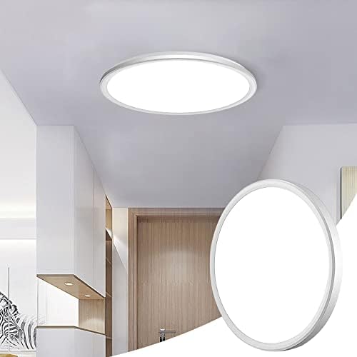 Figermoon 9 Inch ETL Flush Mount Ceiling Light, 24W 6000K Super Bright and Slim Ceiling Light Fixture, 1800LM No Delay IC Led Ceiling Light for Closets,Stairwells, Hallway, Energy Saving