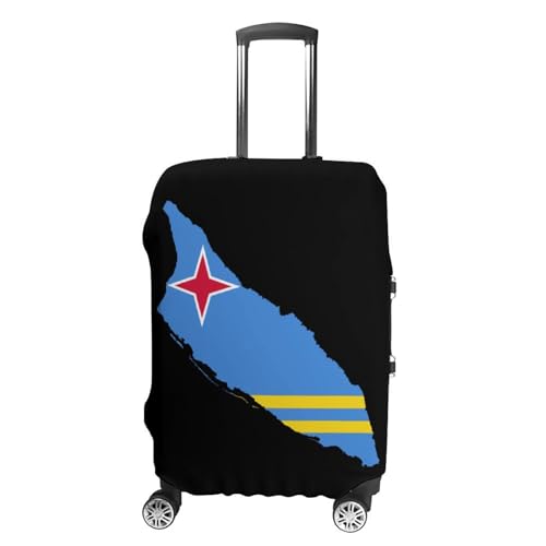 Flag Map of Aruba Luggage Covers Suitcase Protector Case Fits 19-32 Inch L