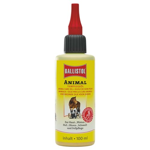 RL24 Ballistol - Tierpflegeöl Animal | Tieröl mit Tiefenwirkung | sanfte Pflege für Pferde, Hunde, Katzen & Co. | ideale Schweif-, Fell- & Hufpflege | für Heim-, Hof- & Haustiere | 1 x 100 ml