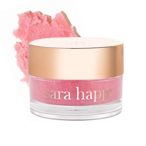 Image of Sara Happ The Lip Scrub: Pink Grapefruit Sugar Scrub for Dry Lips - Gently Exfoliate, Polish, and Revitalize Lips with Vitamin E and Jojoba & Grape Oils, Vegan, 0.5 oz.
