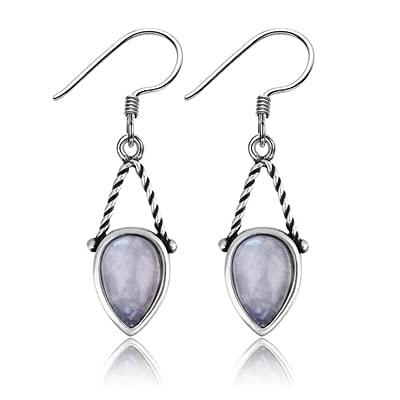 Boucles d'oreilles pierre de lune goutte d'eau style quotidien