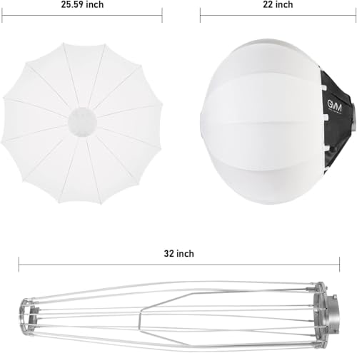 Softbox lanterne GVM 66 cm à pliage rapide pour projecteur LED de studio monture Bowens - 4
