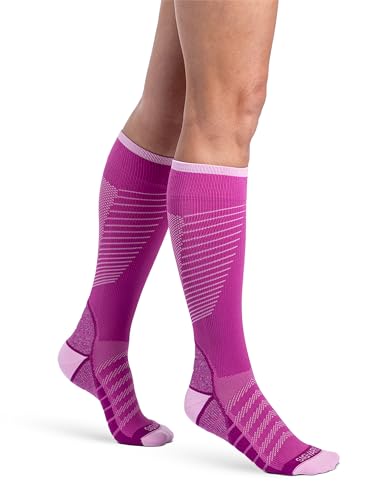 Image of Sigvaris Motion Flow Tech Calf High Compression Socks for Men & Women - Moisture Wicking, Cushioned Sole Support