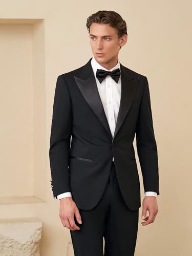 Men's Suit Set Classic Slim Fit Two Piece Wedding Groom Tuxedo Suit3