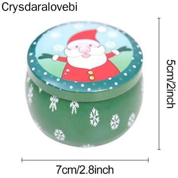 Christmas Scented Candle Tin Jar Portable Travel Soy Wax Plant Essential Oil Candle Gift Box Suit with Fragrance Home Decoration (Mixed Color,20pcs)