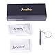 Junsika Blaulichtfilter Brille Damen Herren Klassischer Vintage Metall Quadrat Brille Ohne Sehstärke Gaming Brille