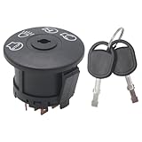 Ollanoos 532175566 Interruttore di accensione con chiavi, 4 posizioni 7 terminali di ricambio per Craftsman Ricambio per tosaerba John Deere MTD Murray, sostituisce 175566, GY20074
