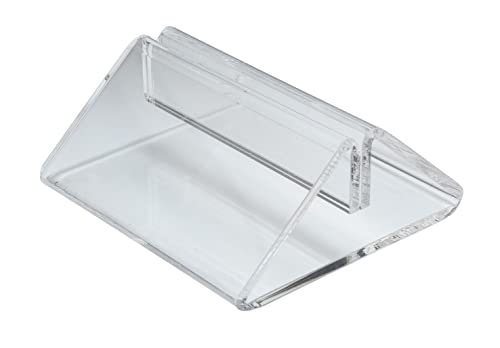 Beaumont Clear Perspex Tent Menu Holder - Accommodates A4 Laminated Menus Easy to Clean 72mm Depth Ideal for Restaurants Cafés and Hotels
