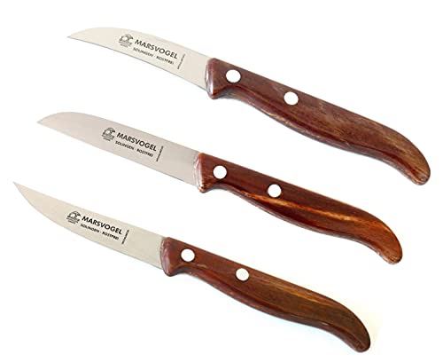 Marsvogel - 3-tlg. Gemüsemesser Set - gemischte Klingen - Griffe...