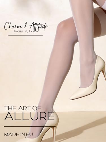 Image of Charm and Attitude Thigh High Stockings for Women | Sheer Stockings for Garter Belt | Classic Nylons Pantyhose