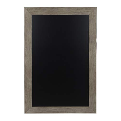 DesignOvation Beatrice Framed Magnetic Chalkboard, 29.5x45.5, Rustic Brown