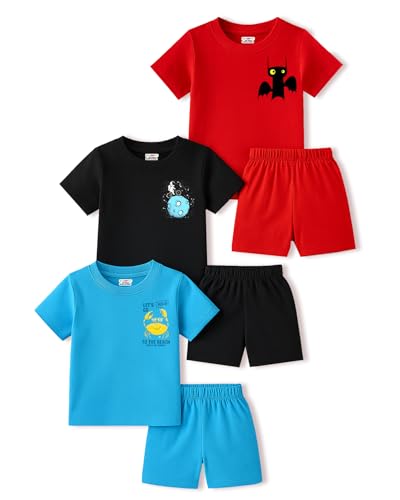 Image of Kuchipoo Boys Regular Fit Cotton T-Shirts and Shorts Set