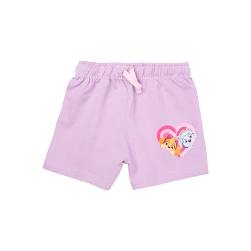 Paw Patrol Shorts for Girls Skye & Everest - Children's Shorts Hot Pants Purple
