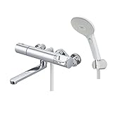 LIXIL(リクシル) 浴室水栓 サーモスタット付 RBF-912EW (メッキハンドル・スイッチ付エコアクアシャワー)[一般地用]シャワーバス水栓 混合水栓 INAX