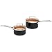 Amazon Basics Ceramic Nonstick Pots and Pans Cookware Set, Dishwasher & Oven Safe, Even Heating, 10-Piece Set, Copper Color