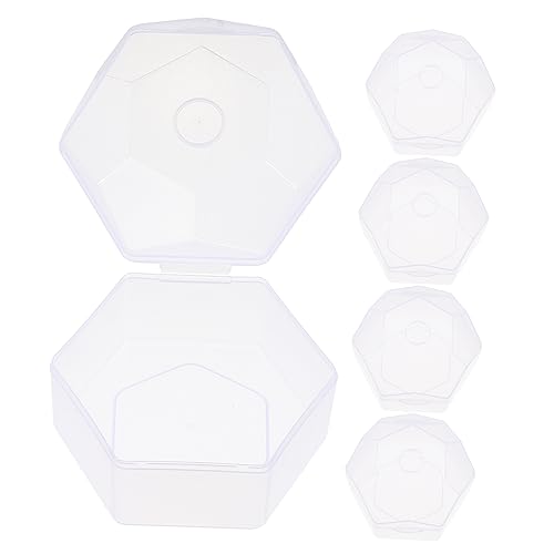 Kisangel 1set Portable Pacifier Storage Box Smooth Edges Lightweight Pacifier Holder Case Convenient Access 5pcs