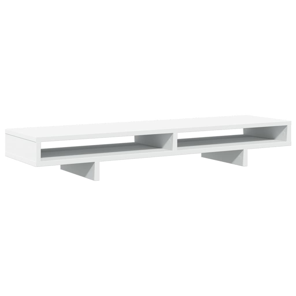 vidaXL Monitor Stand, Display Stand for Laptops Monitors, Computer Stand for Home Office, Monitor Stand Riser, White Engineered Wood