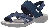 BZees womens Call Me Sandal, Navy Texture Fabric, 7.5 US