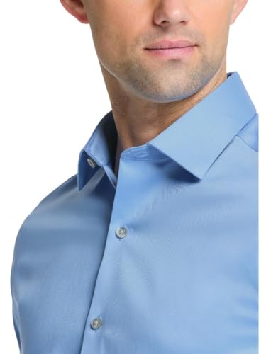 Image of Van Heusen Men's Dress Shirt Slim Fit Ultra Wrinkle Free Flex Collar Stretch