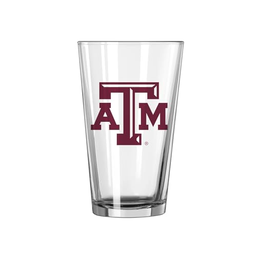 Image of Logo Brands NCAA 16 oz Pint Glass - Durable Glass With Bold Team Color- Chip-Resistant Rim Drinkware For Fans, Tailgates, Home Bars & Everyday Use