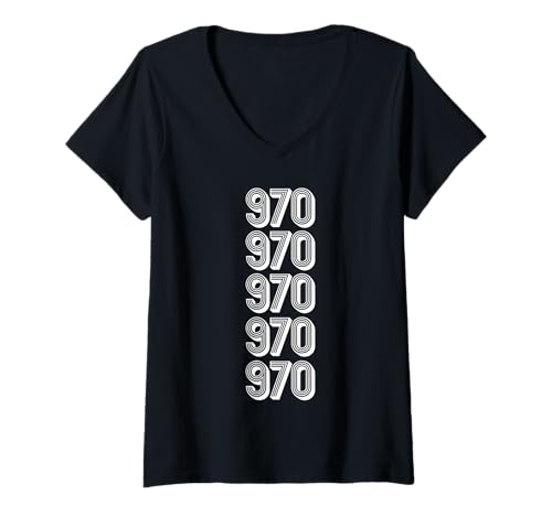 31KkTMwMdmL._SL500_ Womens 970 Area Code Portland OR V-Neck T-Shirt