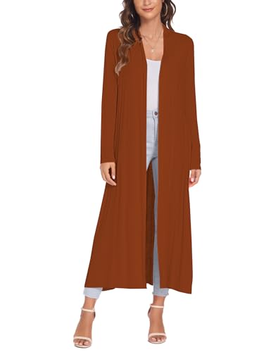 Image of Bluetime Women Floor Length Open Front Cardigan