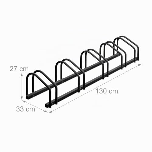 Evita caídas con el aparcabicicletas para 5 bicis de acero 5