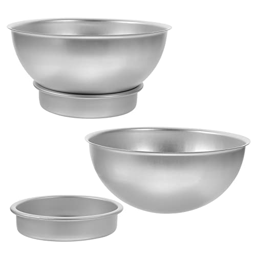 Cabilock 2 Sets Alloy Semicircle Baking Non Stick Cake for Cakes Burgers and Sports Balls High Temperature Kitchen Baking Tool