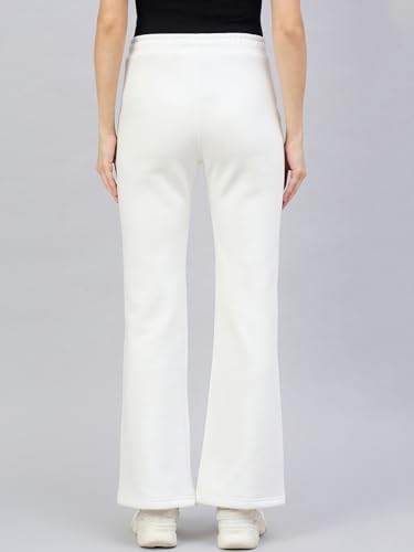 Image of 98 Degree North Women Flared Fleece Track Pants-GL1315-ALMOND