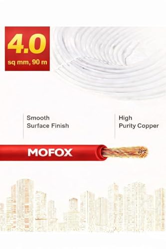 Image of MOFOX Diamond Series FR /FRLS Electrical Wire, Multi-Strand Copper Conductor 90 Meter (RED, 4.00 SQ MM)