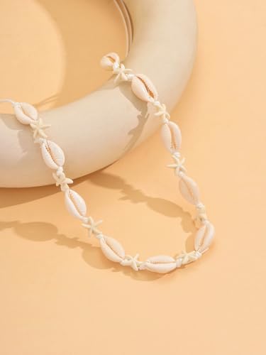 Alegend Necklace Natural Sea Shell White Starfish Conch Summer Beach Cowrie2
