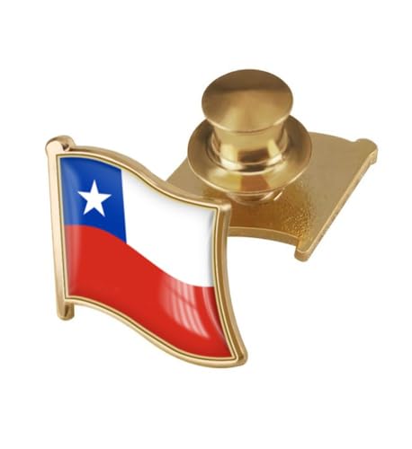 Image of vmcoatdu Country Flag Backs Locking Pin Keepers Locking Clasp Pin Badge International Travel Brooch Metal Alloy Souvenir Pin 0.75x0.7 Inch Small Pin