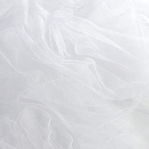 Couture Tissu Tissus au Mètre Tissu de rideaux de mariage de rideau en filet de voile, ceinture d'arc de chaise, chemin de table, événement de Noël, décoration de fête, 160 cm de large Cover